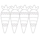 LSM Carrot Shaped Wired Metal Wreath Frames for Easter Spring Holiday Flower Wire Frame Home Floral Arrangement Hanging Indoor Outdoor Door Wall Ornaments Party Decoration DIY Craft Supplies Set of 4