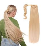 INH Hair Miya Ponytail Extension 26 inch Long Clip in Wrap Around Straight Pony Tail Hairpiece for W