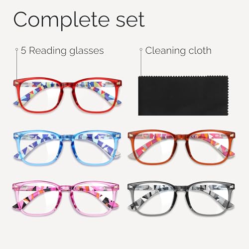 Image of CCVOO Reading Glasses for Women /Men, Eyeglasses, Blue Light Readers for Women /Men, Computer Eye Glasses, Cheaters