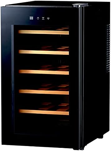 （09:30時点） PlusQ/プラスキュー ワインセラー 18本収納 BWC-018PS ブラック 日本メーカー製ペルチェ採用 コンパクトモデル 静音式 国内サポートセンター 振動抑制 省エネ LEDライト搭載 木製棚 温度設定4-22℃
