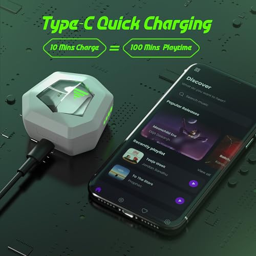 Image of AROMA NB126 Axis Upto 50 Hours Playtime* Fast Charging RGB 45Ms Latency True Wireless Bluetooth v5.4 Gaming Earbuds