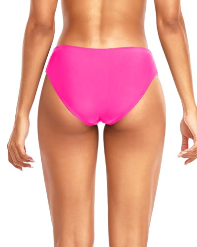 Image of Women Bikini Bottom Full Coverage Bathing Suit Bottoms Swimsuit Bottom | Low Waist Design, Side Strap Cutout, Full Rear Coverage, Secure Fit, Soft Breathable Fabric