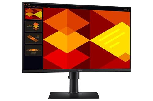 Image of Samsung Essential Monitor S4 24 inch FHD Monitor with IPS Panel, 100Hz Refresh Rate, 5ms Response Time, Auto Source Switch, DP, HDMI, USB Ports, HAS, Tilt, Swivel, Pivot (LS24D402GAWXXL, Black)