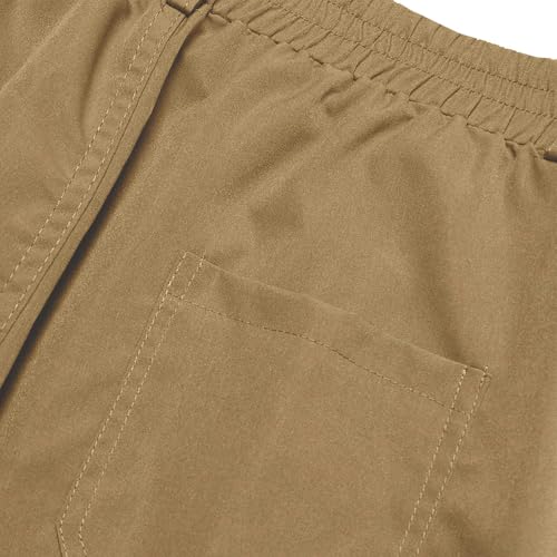 Work Pants for Men Elastic Waist Baggy Cargo Pants Relaxed Fit Outdoor Rip Stop Tactical Travel Fishing Hiking Pants4