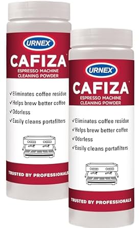 Urnex Cafiza Espresso & Coffee Machine Cleaner Powder 20 Oz. Bottle 2 Pack