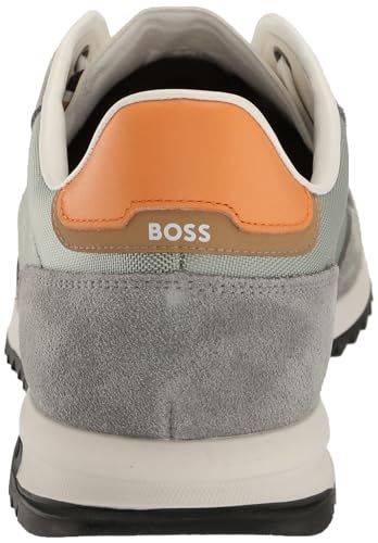 Image of BOSS Men's Zayn Low Profile Suede Leather Two Tone Sneaker