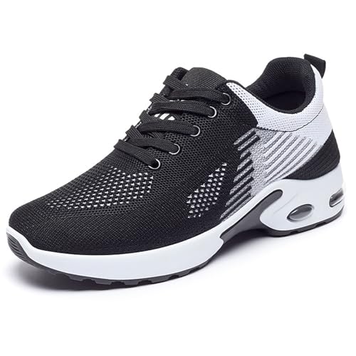 Womens Air Cushion Walking Running Shoes Lightweight Mesh Breathable Tennis Shoes Comfortable Casual Gym Work Fashion Sneakers