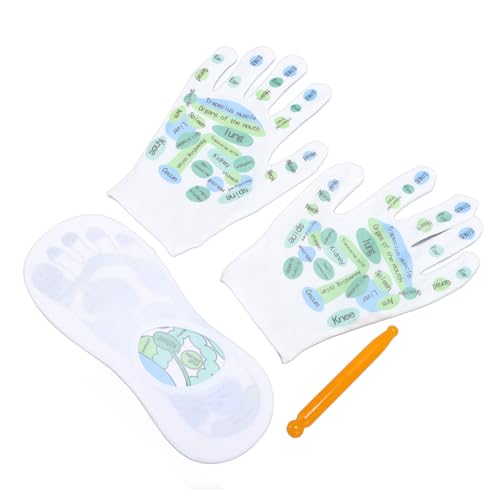 Calcetines de Acupresión Ymiko, Calcetines de Reflexología con Guantes y Herramientas, Calcetines de Acupuntura de Algodón Suave Antideslizantes con Guantes y Palito de Punto Gatillo para Hombres y Mujeres miniatura 4