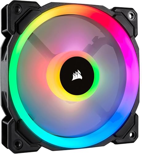 Corsair LL Series LL120 - Ventilador RGB LED PWM con Doble Bucle de Luz de 120 mm - Paquete Individual - Negro
