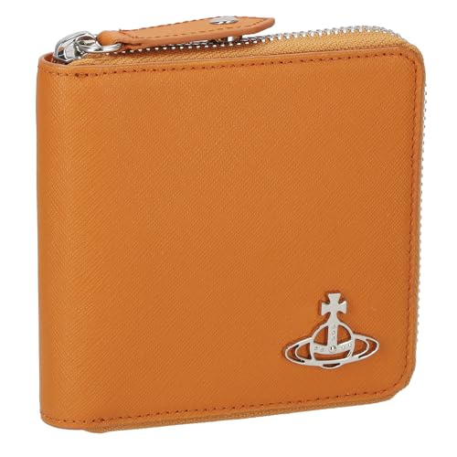 ヴィヴィアンウエストウッド 二つ折り財布 がま口 オレンジ エナメル Vivienne Westwood ヴィヴィアンウエストウッド 財布 レディース