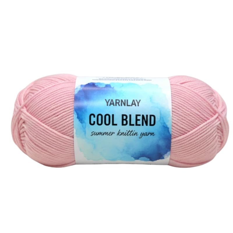 Image of Yarnlay Cool Blend - Premium Poly-Viscose Knitting Yarn | Soft & Lightweight Crochet and Knitting Yarn for Apparel, Baby Wear & DIY Crafts | 100 GMS Ball |YCB 04 Blush Pink