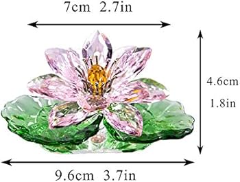 Amazon.co.jp: 手作りガラス製ピンク ロータス クリスタルフラワー 9.6