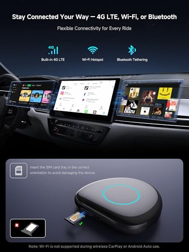 ATOTO CB6 Wireless CarPlay and Android Auto AI Box With 8GB/128GB, 4G LTE, GPS and OBD2 - Image 4