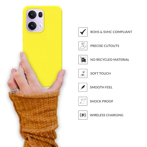 Image of SPRIG Compatible with Oppo Reno 13 Pro Premium SilkTone Back Cover Drop Tested Shock Proof Mobile Case for Men, Women, Boys and Girls with Camera Protection (Shining Yellow)
