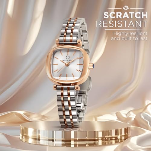 Image of Carlington Diva Series Analog Women Wrist Watches with Stainless Steel Chain Strap | Premium Fashion Watches for Ladies | CT - 106