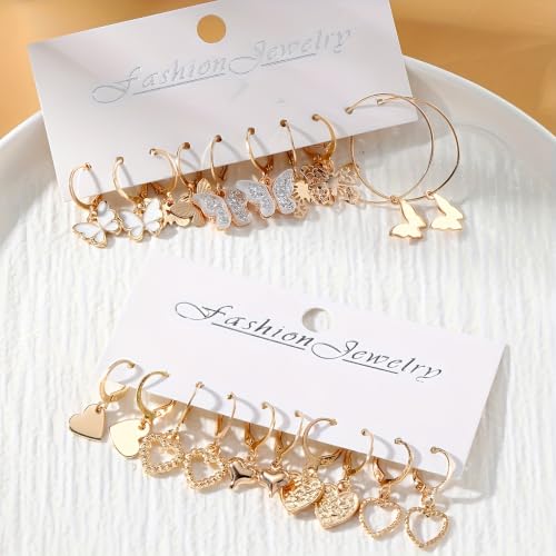 Image of Shining Diva Fashion Combo Set Stylish Drop Earrings for Women and Girls