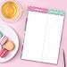 Sweetzer & Orange Purple/Teal Meal Planner Magnetic Pad | 7x10 inch Notepad for Organized Weekly & Daily Planning | Tear-Off Grocery Checklist for Convenient Shopping | Notepads for Refrigerator Door