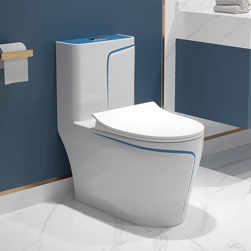 Inodoro de una pieza SDdPulse con descarga dual y diseño moderno de cerámica, 695x750x370mm