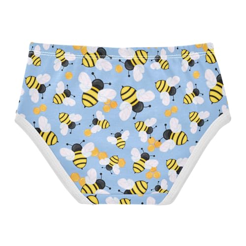 Little Girls' Soft Cotton Underwear Kids Breathable Comfort Bees Insect Panties Briefs Toddler2