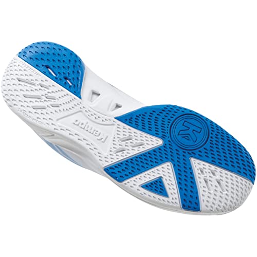 Foto von Kempa Damen Wing 2.0 Junior Sneaker Freizeitschuh Halbschuh Lauf-und Sportschuh Turnschuhe Handball Jogging Outdoor Freizeit Shoes-leicht und atmungsaktiv, Weiß Fair Blau, 28 EU