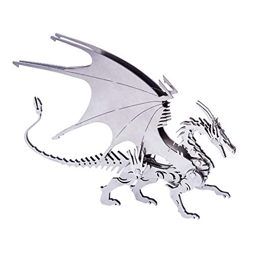 Zestaw samodzielnego złożenia metalowych puzzli 3D, model układanki smoka stali nierdzewnej dorosłych i dzieci, zabawka edukacyjna, łamigłówka, ozdoba biurko, zabawka kolekcjonerska