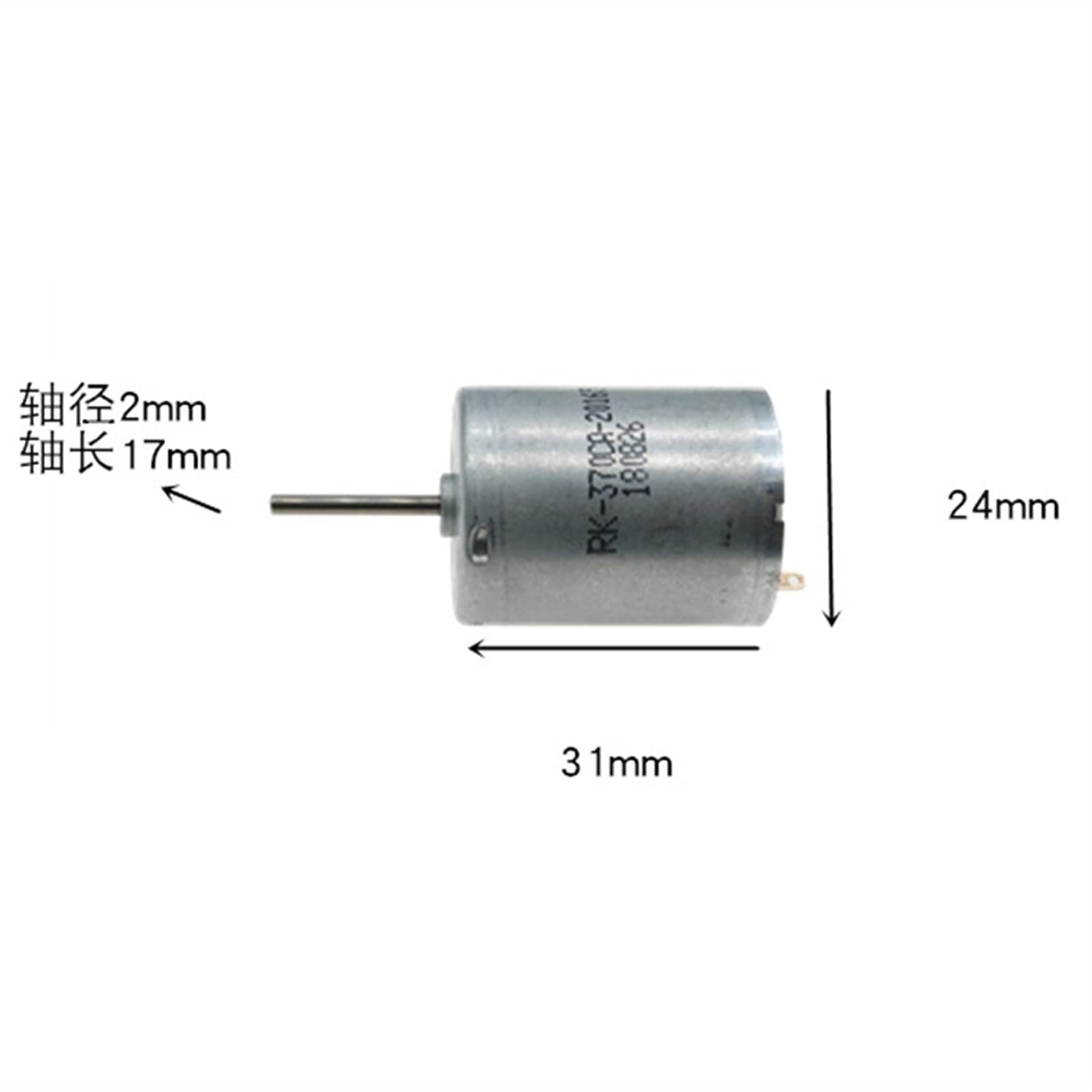 Moteur électrique RK-370CA-20165 – DC 6-12V, 13000 RPM, Arbre 2 Mm, Mini Moteur Brossé Pour Bricolage