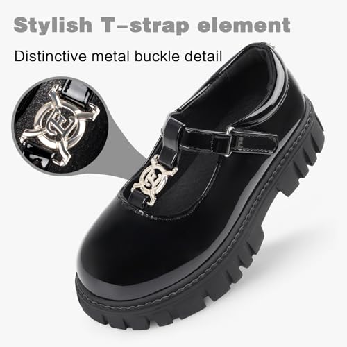 Image of Toddler Girl Dress Shoes Bow Black Dress School Shoes Princess Mary Jane for Toddler /Little Girl
