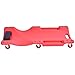 Goplus Plastic Creeper HDPE Material Blow Molded 36'' w/Padded Headrest 300 lb Capacity (HDPE Molded Red)