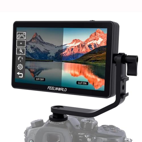 FEELWORLD F6 Plus V2 15.2cm Monitor tela sensível ao toque para câmera DSLR, forma onda HDR LUT 1920x1080 IPS Video Peaking Focus Assist 4K HDMI 8,4V DC entrada/saída