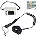 Elinala Surfboard Leash, Sup Zubehör, Coiled Standing Paddleboard Surfboard Knöchelriemen Feste Platte Sicherheitszuggurt mit wasserdichter Handytasche