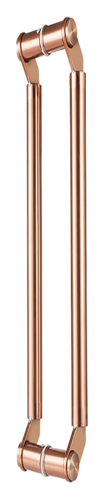 CWCQGH Push Pull Door Handle, Sliding Barn Door Handle, Commercial Double Sided Bar Barn Door Handles Shower Glass Pulls, Office Shop Entry,Rose Gold-150cm(59in)