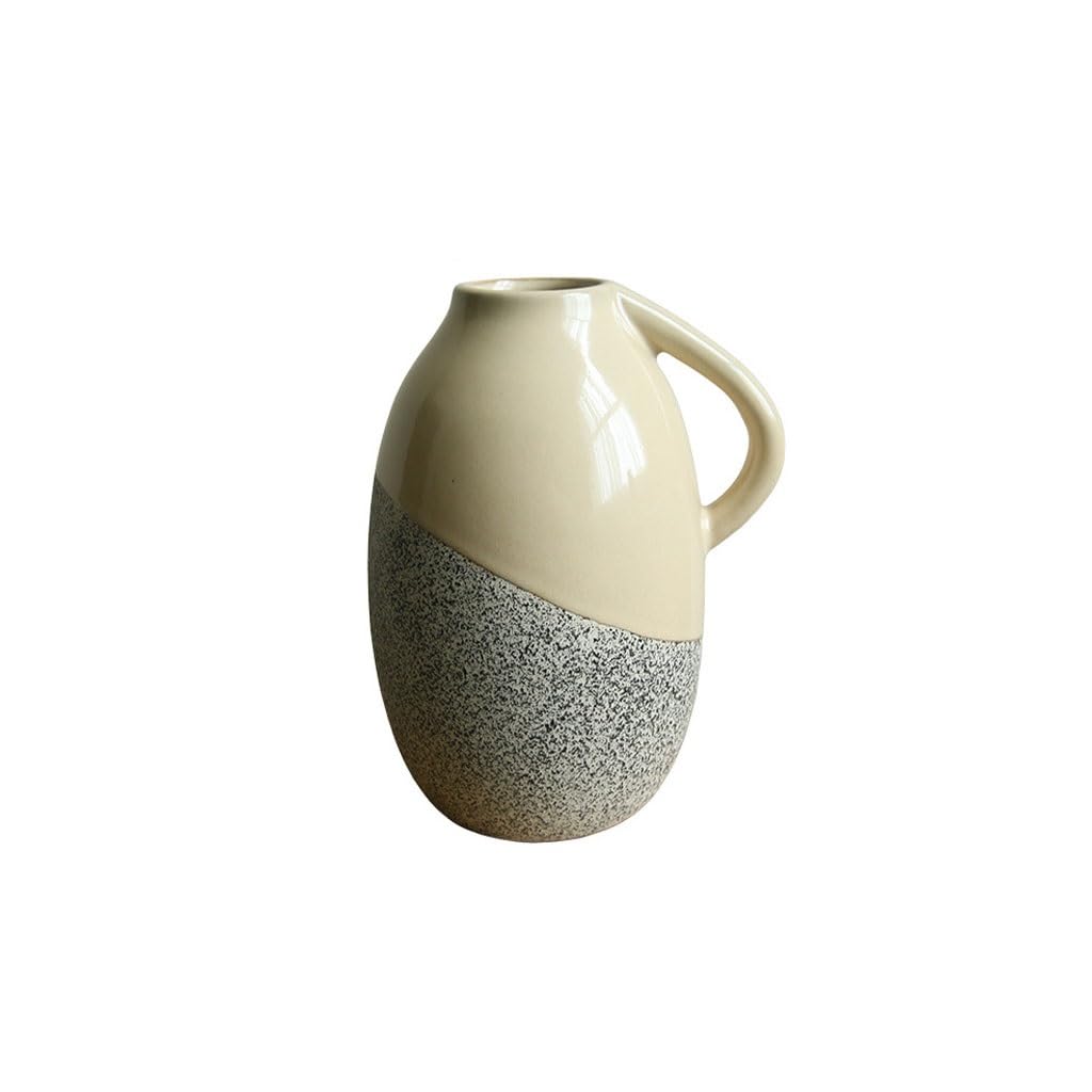 SLEEVE Vases Home Decor Simplicity Pastoral Style Ceramic Vase Home Living Room Ornaments Flower Arrangement Flower Pot(A)