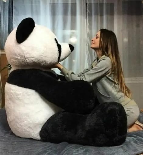 Image of JAI SHREE Soft Plush Teddy Bear for Kids & Girls | Cute Hugable Stuffed Toy with Bow for Birthday, Anniversary & Valentine's Dayt (Panda Black White, 6 Feet)