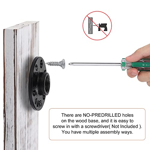 Toilet Paper Holder Stand, Freestanding Tissue Paper Holder With Wood Shelf And Industrial Wrought Iron Pipe Farmhouse Floor Standing Paper Holder For Bathroom Washroom Rustic White #TOP6