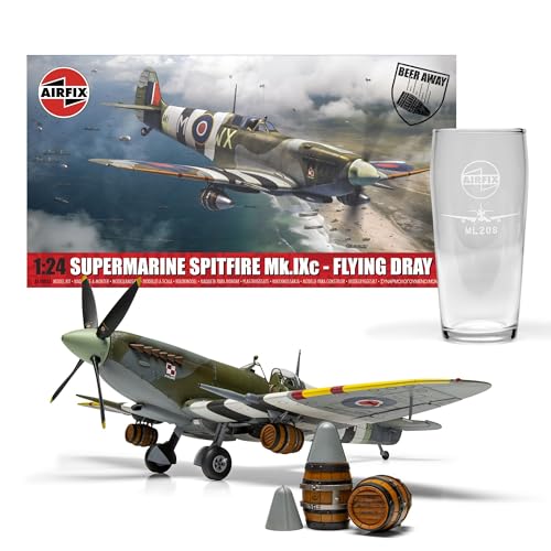 Airfix Set di modelli: l'aspetto sorprendente offre eleganza, mascherando la vera forma di questo mortale aereo da combattimento. Con uno sviluppo costante e come aggiunte regolari agli eventi Airshow in tutto il mondo, lo Spitfire è ampiamente considerato come uno dei più famosi aerei britannici dal suo primo volo oltre 85 anni fa