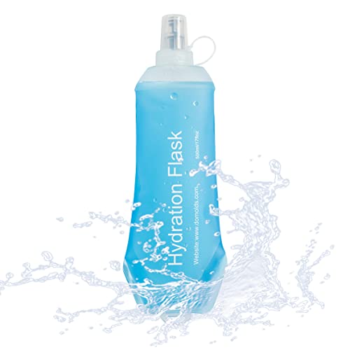 J.CARP 500ml Soft Flask Running Water Bottles, TPU Foldable Running Hydration Flask for Hydration Pack Cycling Hiking Climbing Outdoors Motorbike