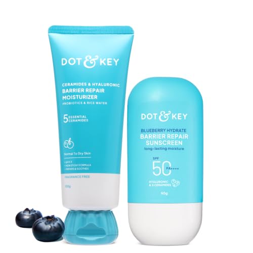 Image of Dot & Key Blueberry Hydrate Barrier Repair Sunscreen+Moisturizer For Normal, Dry, Combination & Sensitive Skin