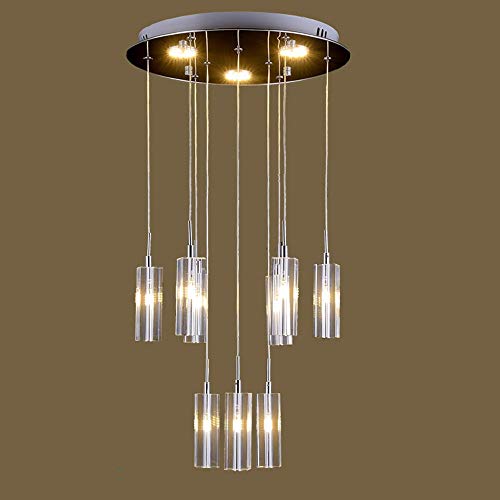 Lustre cristal LED créatif européen haut de gamme luminaire suspendu salon rond