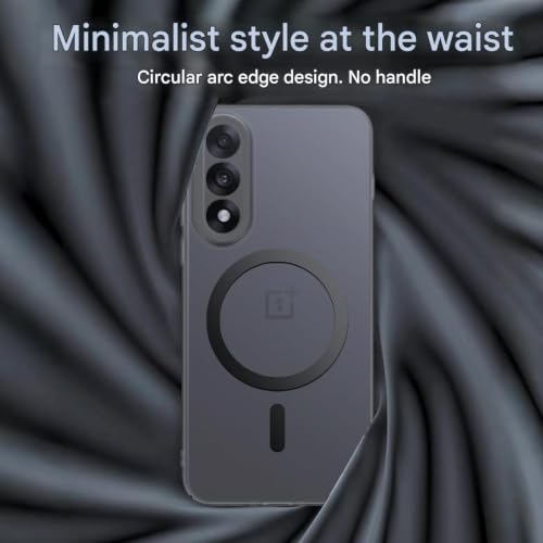 Image of DIZORO Matte Case for Oneplus Nord Ce6 Lite Compatible with MagSafe, Camera Lens Full Protection, Shockproof Translucent Frosted TPU Soft Phone Cover, Anti-Fingerprint (Black)