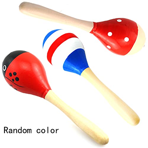 Maracas Bllndx 1Set Bright Vibrant Sound Musical Instrument, Wood Maracito #TOP1