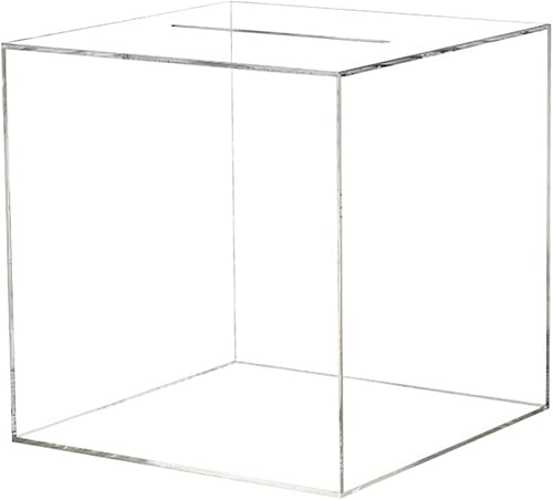 Tarro de ahorro de alcancía transparente, caja de ahorro de dinero sin abrir para niños y niñas, 4.7 x 4.7 x 4.7 in