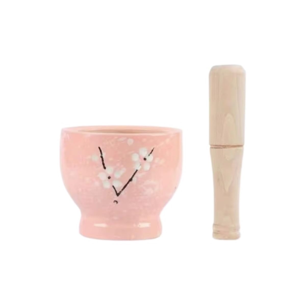 Zestaw MoźDzierza I TłUczka Ceramiczny Rozdrabniacz Czosnku, Domowy Zagęszczony Czosnkowy Młynek Do Słoików, Ręczny, Zestaw Tłuczków Produkcja Przypraw(Pink)