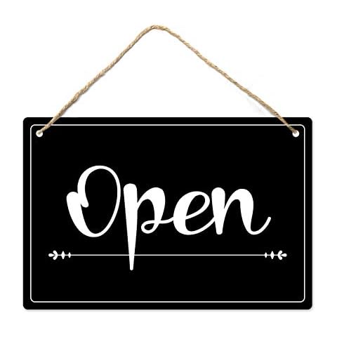 Open Closed Sign, 12x8 PVC Plastic Double Sided Hanging Sign, High Precision Printing, Water Proof, Open and Closed Sign for Business, Retail Store Supplies, Open Sign, Closed Sign Cover