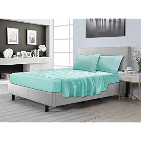 Mejoroom 100% Bamboo Bed Sheet Set - Hypoallergenic Bedding Blend from Natural Bamboo Fiber - 16" Deep Pocket,Ultra Silky Soft, Eco-Friendly - 4 Piece (Full,Blue) Cover