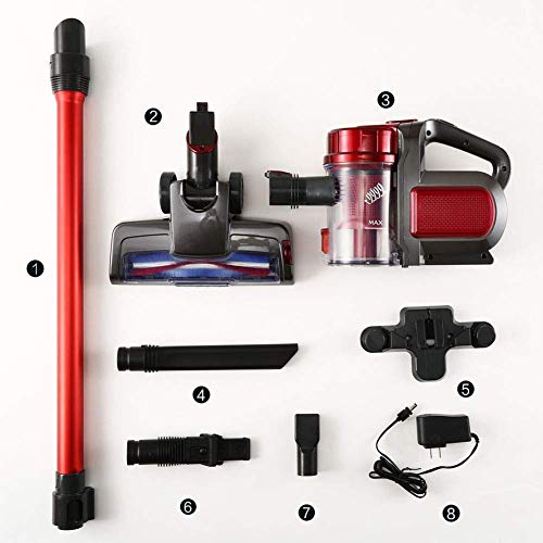 Geräuscharmer Haushaltsstaubsauger Kabelloser 2-in-1-Handstaubsauger mit Einer Saugleistung von 9000 Pa, Elektrobürste mit LED-Scheinwerfern,