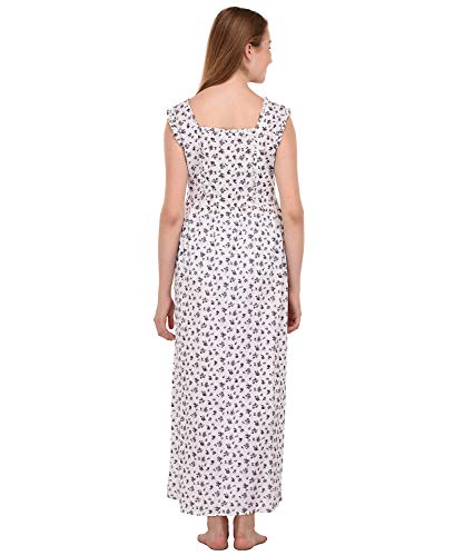 Robe imprimée classique sans manches coton blanc olive vert 44