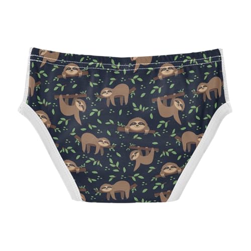 Boys' Underwear Cotton Little Boys Sloth Briefs Soft Toddler Underwear 2T-8Y2
