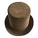 Brown Circus Faux Leather Steampunk Top Hat