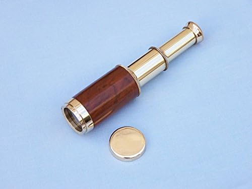 NAUTICALMART Deluxe Class Solid Brass - Wood SCOUT'S Telescope 7" W/Rosewood Box