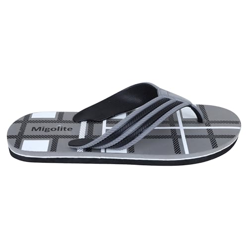 Image of Men's Stylish Checked Flip-Flops | Soft Sole Casual Slippers for Comfort